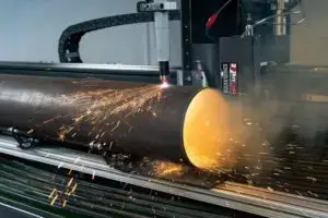 cnc plasma pipe cutter in use