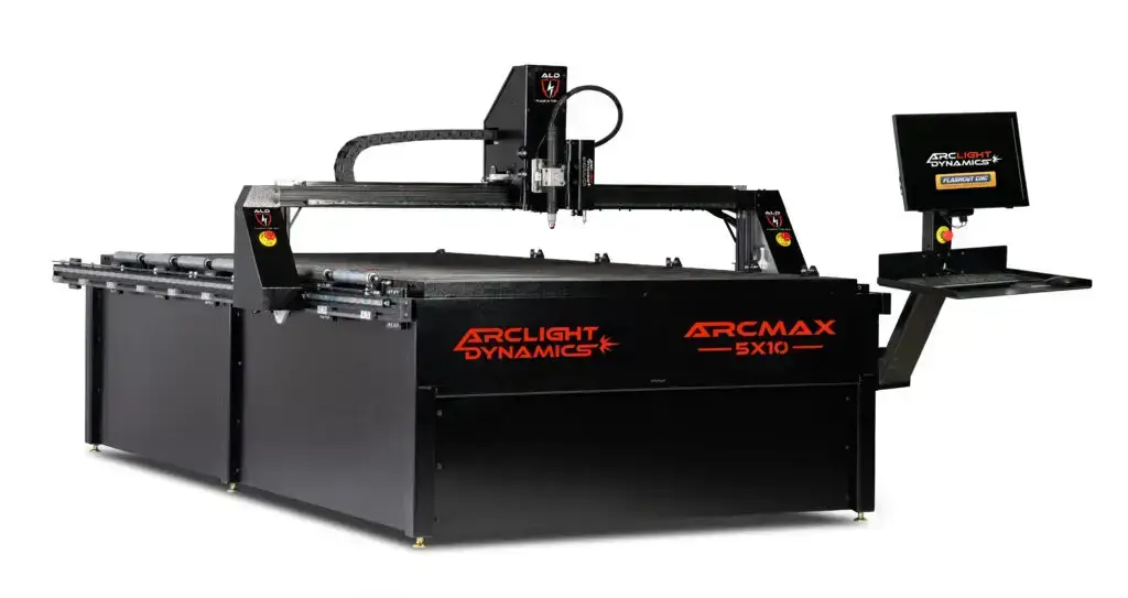 Arclight Arc Max Elite 5x10 CNC plasma table on its pedestal base
